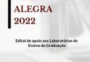 A PRG torna público o Edital de Apoio aos Laboratórios de Ensino de Graduação – ALEGRA 2022